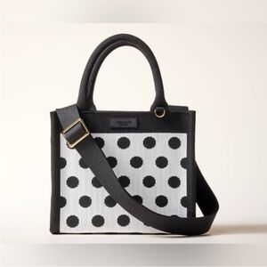 NWT Kate Spade x Target Black and White Polka Dot Tote Bag
